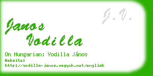 janos vodilla business card